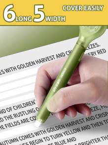 开学用品，创意笔式修正带静音按压，便携式6米大容量修正带，学生办公必备 - 多色 - 查看 10