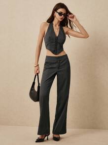Poéselle Pantalones casuales de moda minimalista para mujer, aptos para el verano - Multicolor - Ver 5