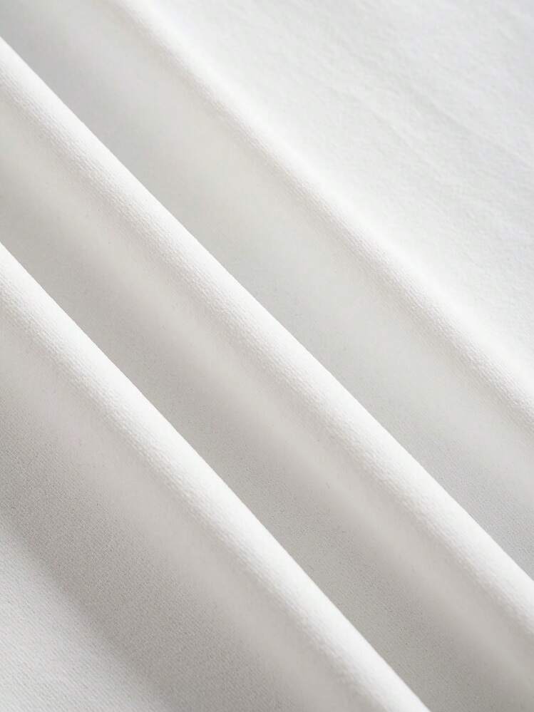 Manfinity Joysei Camiseta de manga corta con cuello redondo para hombre, diseño minimalista con letras y conejo - Blanco - Añade 5