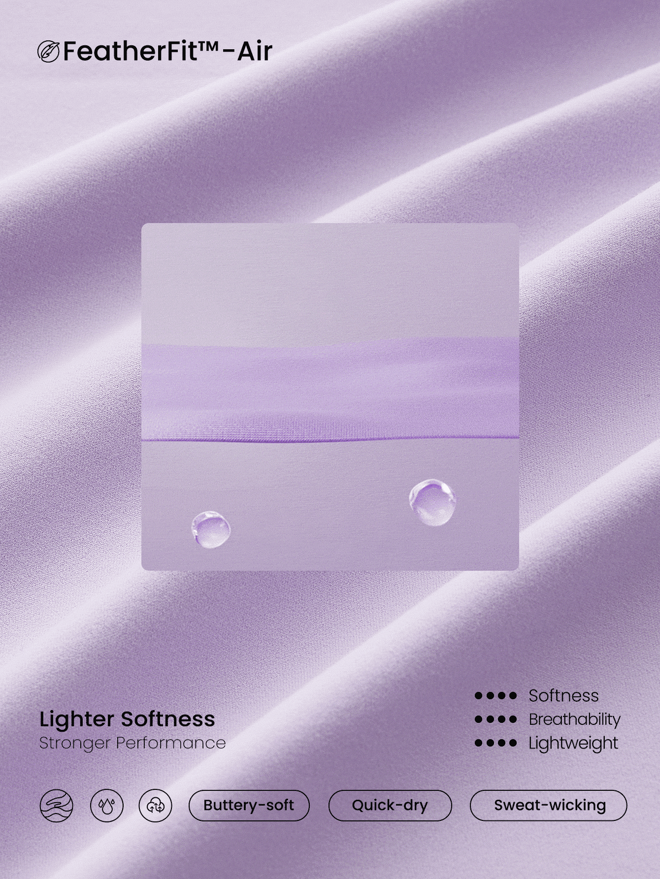 GLOWMODE FeatherFit™-Air 全天运动 吸汗速干 Peekaboo 可调节圆领连衣裙 内置短裤 侧袋 防滑手柄 低冲击瑜伽 普拉提工作室 日常休闲装 可拆卸罩杯 - 紫丁香色 - 查看 7
