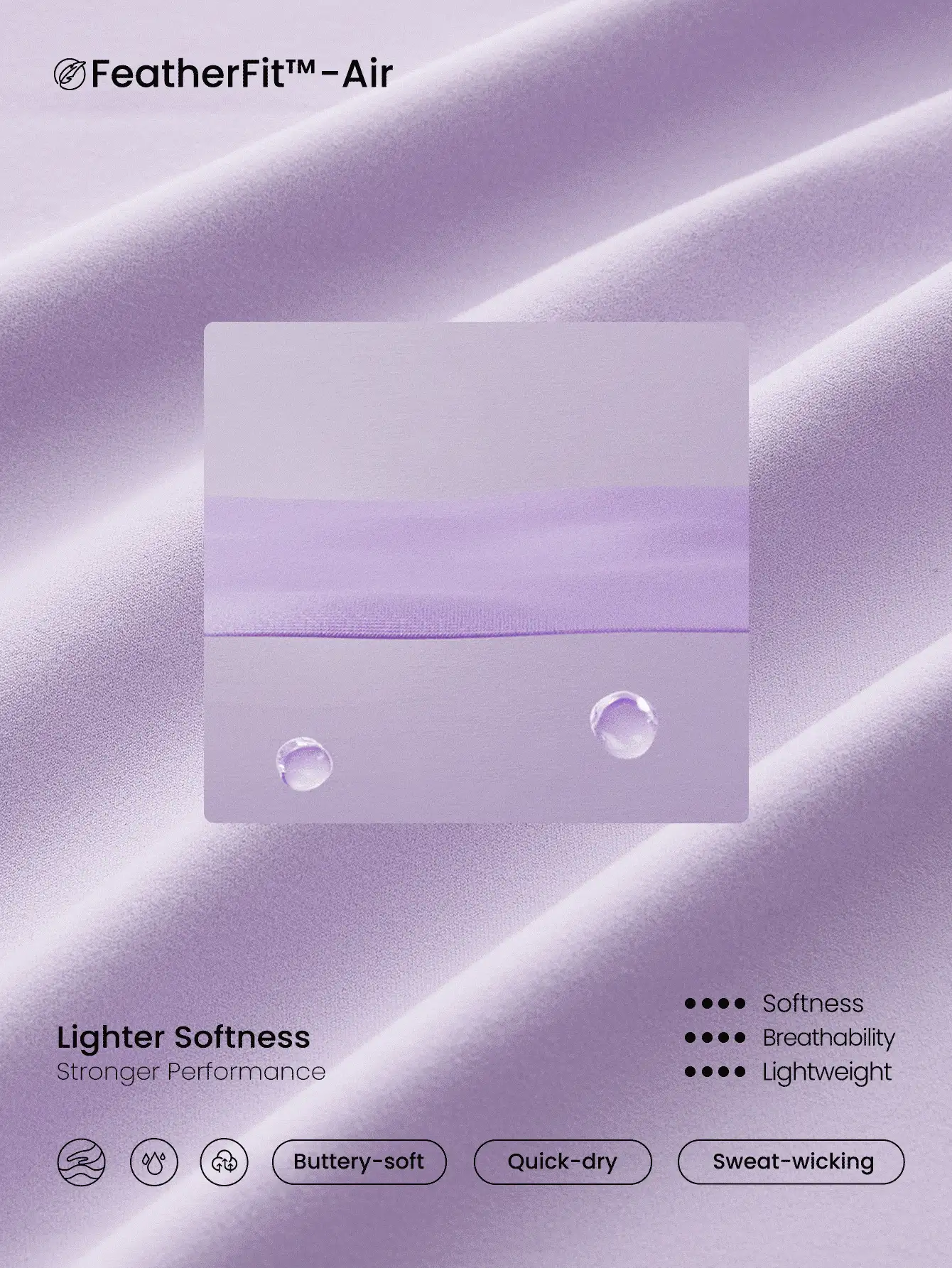 GLOWMODE FeatherFit™-Air 全天运动 吸汗速干 Peekaboo 可调节圆领连衣裙 内置短裤 侧袋 防滑手柄 低冲击瑜伽 普拉提工作室 日常休闲装 可拆卸罩杯 - 紫丁香色 - 查看 7