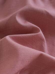 Loomiva 4 件套女婴套装：纯色圆领泡泡袖上衣和松紧腰短裤 - 彩色 - 查看 8