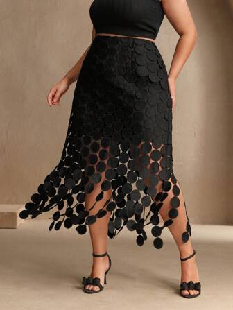 Anewsta Falda mini de línea A decorativa de estilo coreano con cuentas para tallas grandes, elegante para vacaciones, festivales, fiestas, primavera, verano