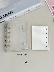 M5 Clear Ring Cover, 20pcs Double Side Sleeves, Refill Papers, DIY Binder Notebook Set - Multicolor - View 3