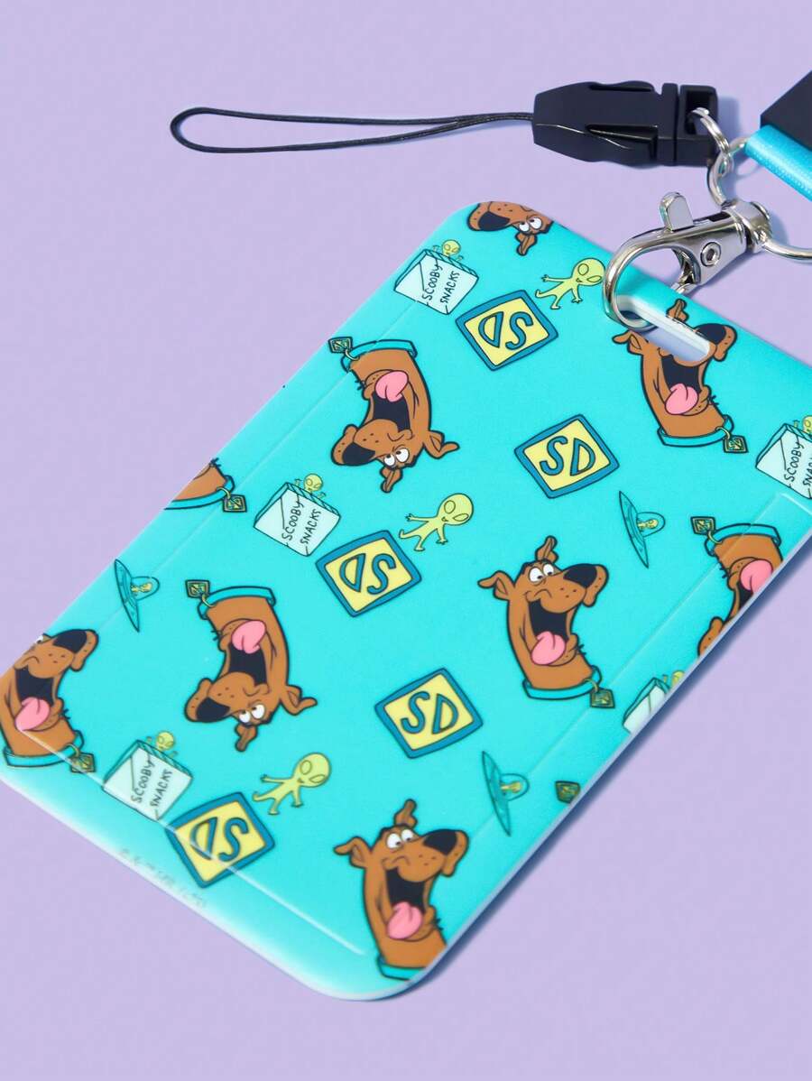 SCOOBY-DOO X SHEIN Dây đeo thẻ ID in hình chú chó ngoài hành tinh màu xanh lá cây dễ thương - màu xanh lá - Xem 1