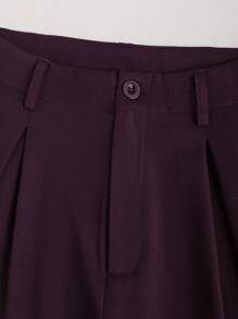 Sweetra Pantalones anchos plisados de mujer con tejido jacquard elegante vintage, para otoño/invierno