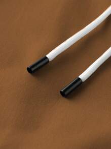 Claim Dot Shorts décontractés amples à poches cargo avec cordon de serrage à la taille pour hommes - Marron - Voir 7