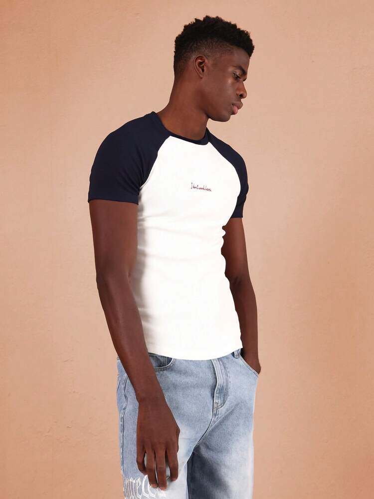 Maglietta girocollo raglan Muscle Fit
