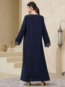 Al Najma Vestido largo de mujer de estilo turco y túnica árabe tradicional Abaya, Kaftan y Jalabiya, Modesto