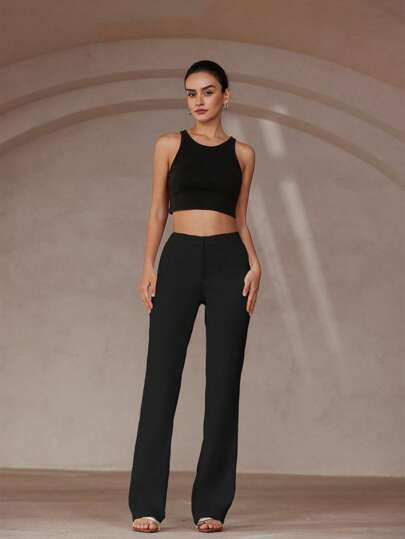Aveloria Modichic Young Sexy Lady's Flared High Waist Pants