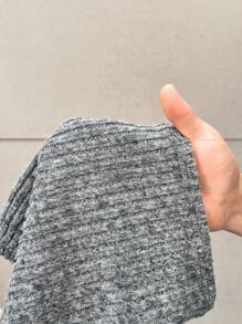 青少年女孩罗纹针织紧身短裤打底裤，浅灰色，返校季，母子装 - 淺灰色 - 查看 12