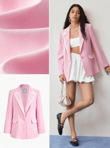 MOTF STUDIO 对比色粘合结构西装外套 - 彩色 - 查看 1
