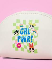THE POWERPUFF GIRLS X SHEIN Fashion Blossom, Bubbles, Buttercup Pattern Coin Purse - Beige - View 4