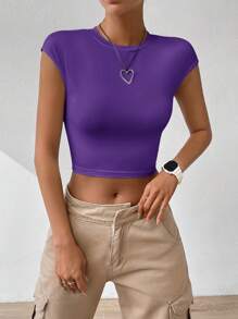 Firerie Slim Fit Twist Back Short Sleeve T-Shirt, Minimalist & Fashionable, Suitable For Summer