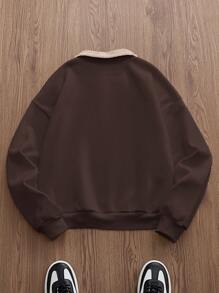 Manfinity Unisex Men's Knitted Casual Loose Fit Thermal Lined Long Sleeve Sweatshirt, Autumn/Winter