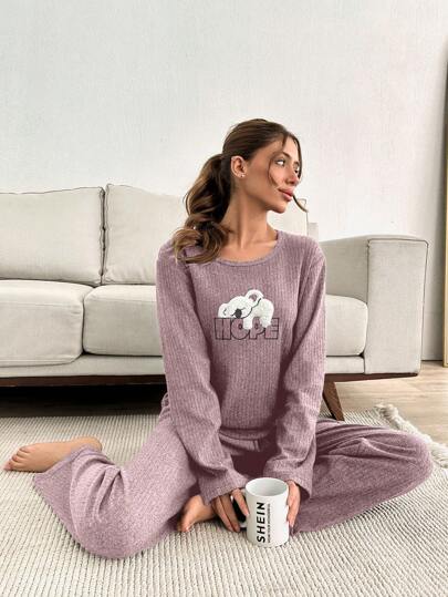 RueChic Schattige Lazy Koala Geborduurde PJ Set view 4
