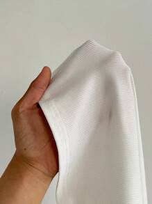 POPSWAY Plus Size Elegant Contrast Color Lace Trim Bow Decor Camisole - White - View 7