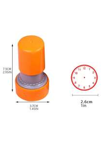 SHEIN 1pc Random Color Clock Stamp Teaching Tools For Kids Learning On Watch Multiple Style Student Teaching Tools Seal For Primary School Supplies Back To School,Back To School,School Supplies