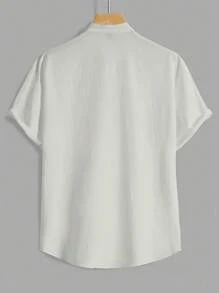 Manfinity Homme Men's Casual Versatile Solid Color Shirt