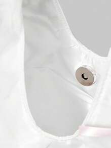 ROMWE Goth Flowy Bow Cute Y2K Streetwear Backpack - White - View 3