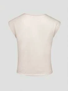 SHEIN Camiseta de manga corta con gráfico de coche retro para niñas, dulce y picante, campamento de verano