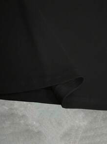 Manfinity Dauomo Plus Size Men's T-Shirt With Funny Internet Meme Kicking Crocodile Graphic Print - Black - View 5