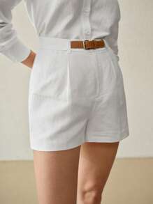 MOTF PREMIUM LINEN PRESS CREASE SHORTS