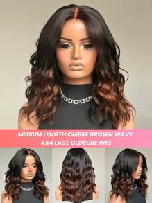 Loose Body Wave 4x4 Lace Closure Wigs Human Hair Transparent Lace Wigs 180% Density Human Hair Pre Plucked With Natural Hairline 100% Remy Human Hair