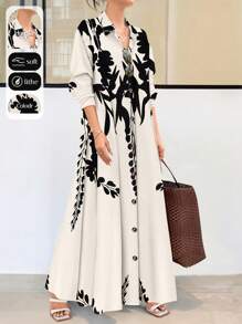 SHEIN Clasi 女士休闲长袖连衣裙长款女装