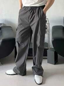 DAZY Plain Gray Men's Cargo Pants, Spring Men Joggers - Grey - View 5