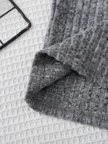 青少年女孩罗纹针织紧身短裤打底裤，浅灰色，返校季，母子装 - 淺灰色 - 查看 7