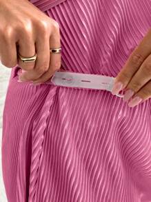 SHEIN 2pcs/Set Maternity Sleeveless Top And Shorts Set, Solid Color, Simple And Fashion, Suitable For Summer - Pink - View 4