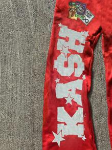 Manfinity Dauomo Men's Simple & Stylish Sweatpants, Suitable For Summer - Red - View 5