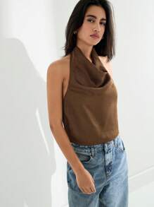 Maija Áo sơ mi cổ yếm màu cà phê rộng rãi thời trang và giản dị, phong cách mới xuân/hè 2025, thoải mái cho lễ hội âm nhạc, bãi biển, kỳ nghỉ, thường ngày, trang phục nghỉ dưỡng lãng mạn ở đô thị, thích hợp cho đi chơi, tiệc tùng, khách dự tiệc cưới, trang phục công sở giản dị sang trọng cổ điển, người đi làm ở đô thị cao cấp giản dị, tổng biên tập cùng phong cách, tiệc nghỉ dưỡng xã hội ở đô thị, quyến rũ lãng mạn, thời trang, đa năng; thích hợp cho kỳ nghỉ hè - Màu nâu  Mocha - Xem 10