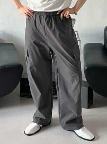 DAZY Plain Gray Men's Cargo Pants, Spring Men Joggers - Grey - View 6