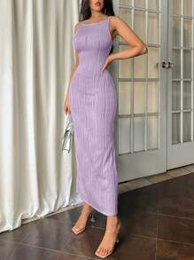 Firerie 女士紫色露背无袖连衣裙 - 紫丁香色 - 查看 4