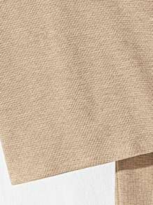 SHEIN 2 件套青少年男孩宽松纯色翻领短袖 Polo 衫和短裤套装，通勤、上学、日常、运动休闲装，适合春夏季