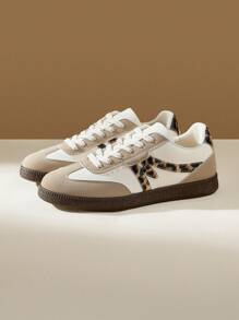 CUCCOO EASI 女士复古百搭运动鞋，平底厚底休闲时尚运动鞋，白色运动休闲鞋 - 彩色 - 查看 2