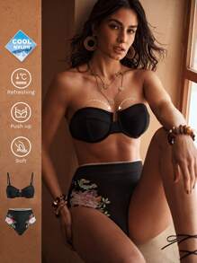 MOTF PREMIUM CONTRAST TRIM SPAGHETTI STRAP BIKINI SET