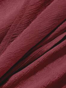 DAZY Elegante vestido largo burdeos para mujer con cuello en V, mangas largas y bajo acampanado, vestido de otoño para bodas y Año Nuevo