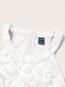 SHEIN Lady Abito da ospite di matrimonio con linea vita segnata e orlo asimmetrico, alla moda per la donna