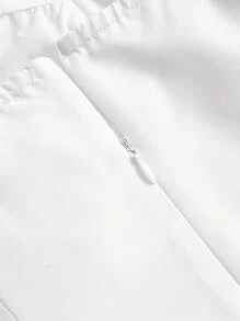 SHEIN MOD 女士白色荷叶边袖中长连衣裙、春季约会连衣裙、情人节连衣裙、情人节服装、女士夏季服装、女士夏季连衣裙、夏季连衣裙、女士约会夜服装 - 白色 - 查看 3