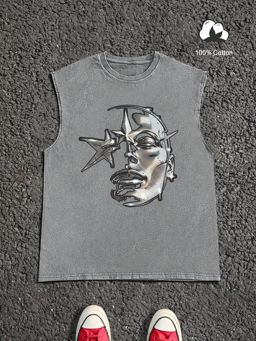 Manfinity EMRG Camiseta de tirantes minimalista y de moda para hombres, adecuada para el verano