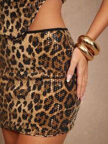 Hauture Vrouwen Luipaard Print Casual Rok, Geschikt Voor De Zomer