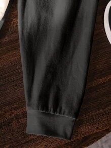 SHEIN Young Boy Car Print Short Sleeve Top & Pants Set - Black - View 4