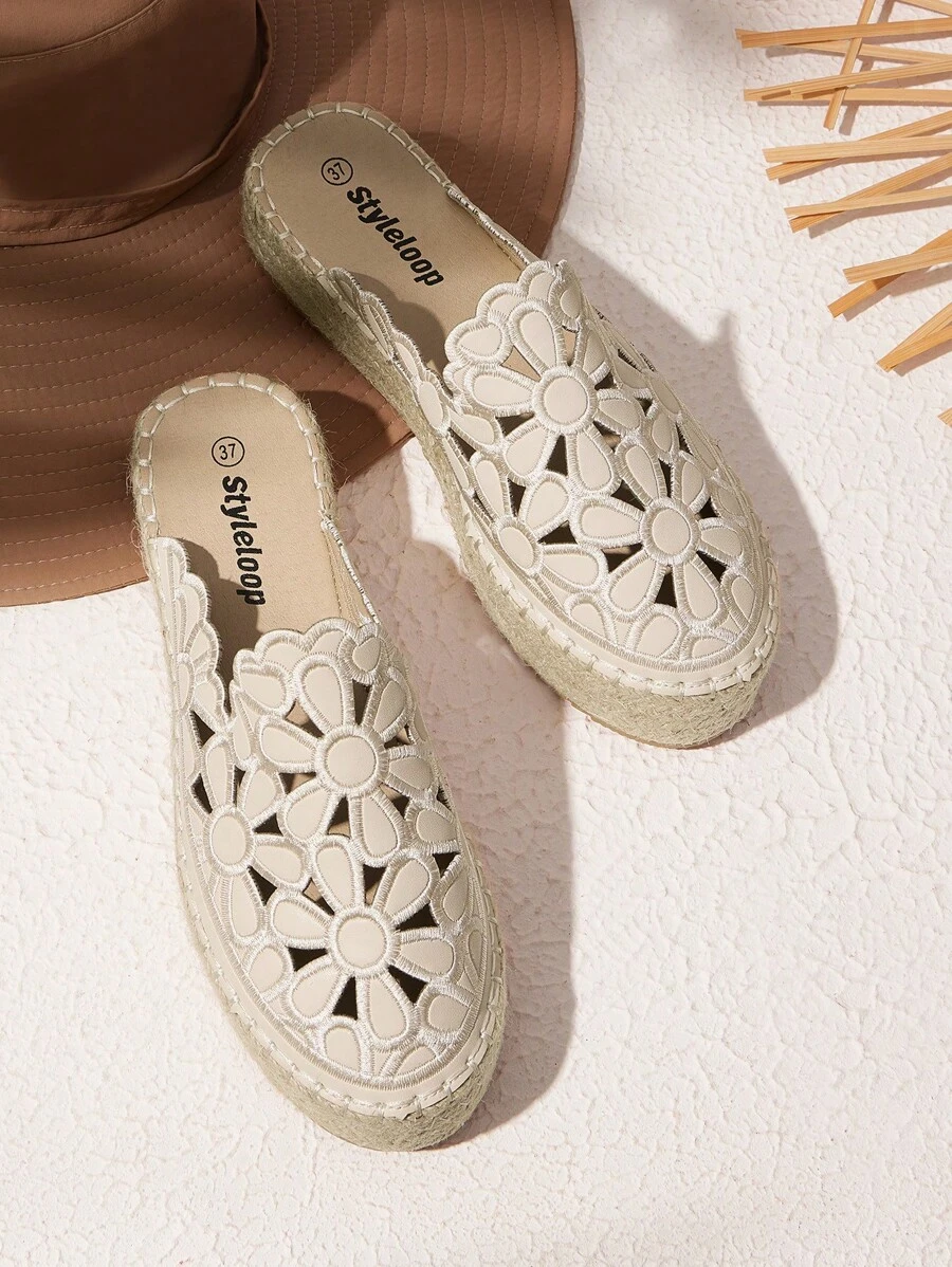 Styleloop 女士简约拼接镂空平底厚底休闲鞋