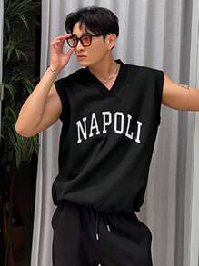 DAZY Top de tirantes con parche con letra de verano
