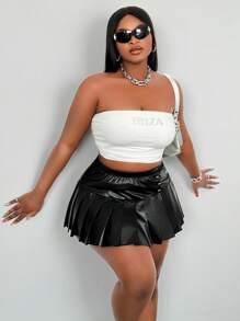 Maweii Plus Size Casual Shorts, Suitable For Summer - Black - View 3