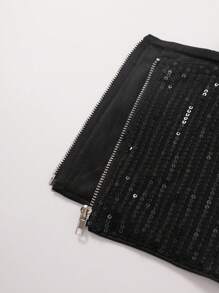 Women's Fashionable Sexy Sequin Sleeveless Cropped Camisole