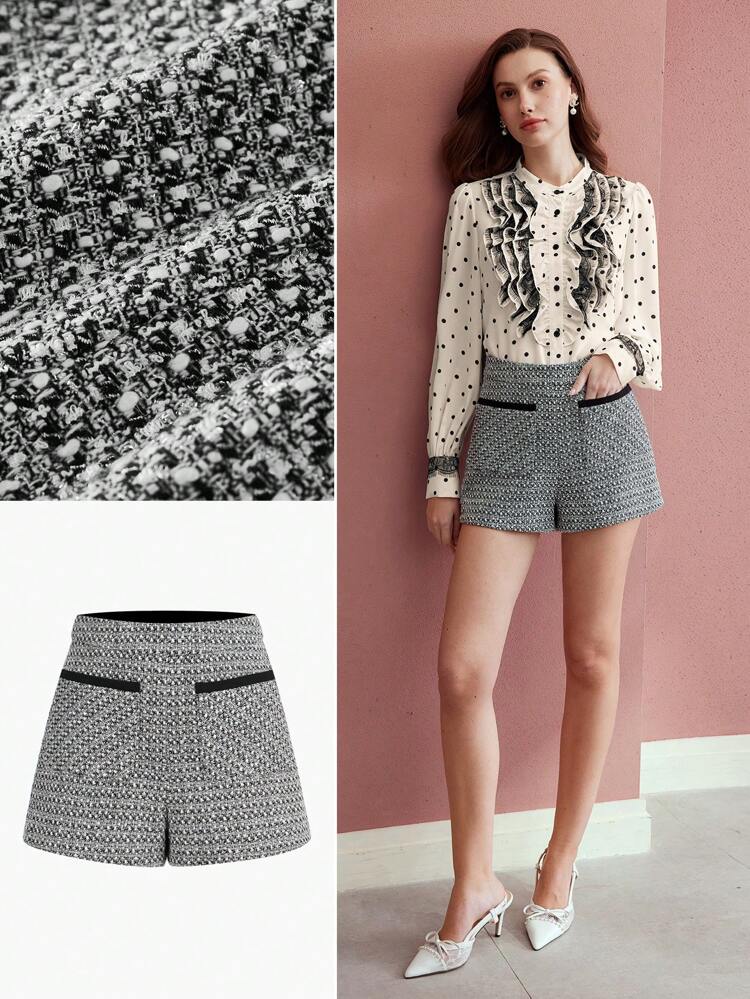 TWEED DUAL POCKET SHORTS